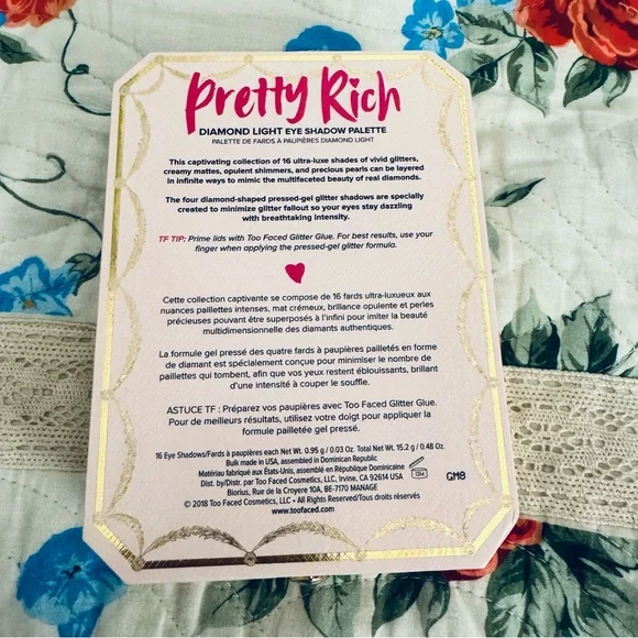 Too Faced Pretty Rich Eyeshadow Palette - Pink, Gold, Brown, Blue